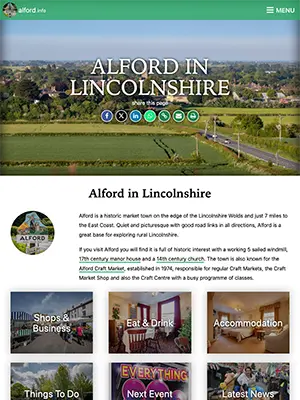 The website for Alford, Lincolnshire